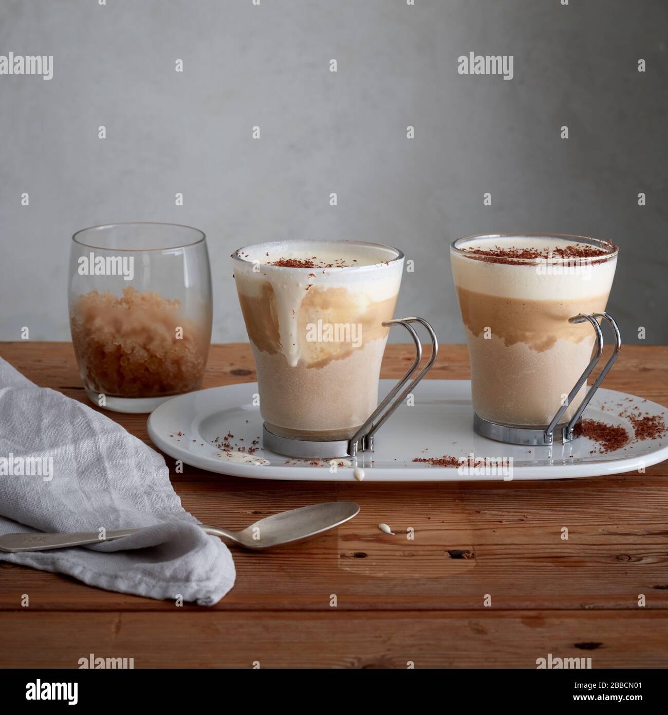 bicchiere di gelato dolce dolce frozen al caffè Foto Stock