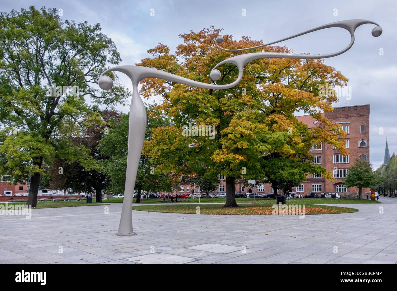 Scultura moderna ad Aarhus, Danimarca, Scandinavia Foto Stock