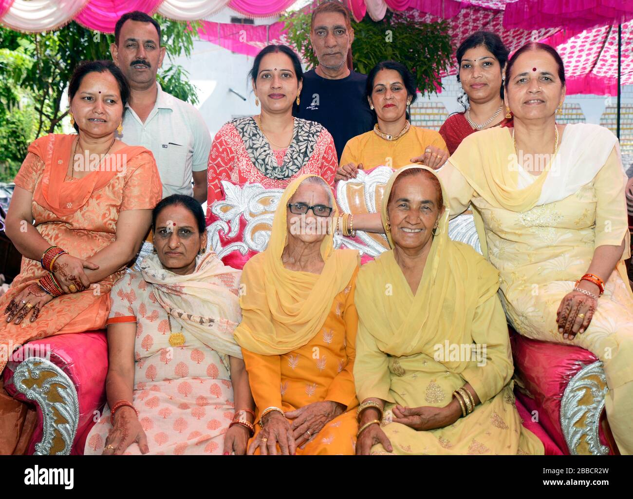 Famiglia indiana multi generazioni Foto Stock
