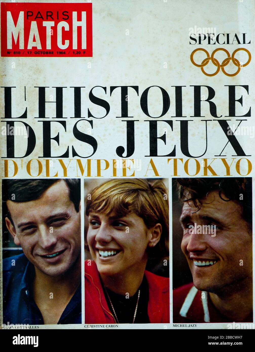 FrontPage of French news and People magazine Paris-Match, n° 810, numero speciale dedicato agli atleti francesi ai Giochi Olimpici di Tokyo, 1964, Francia Foto Stock