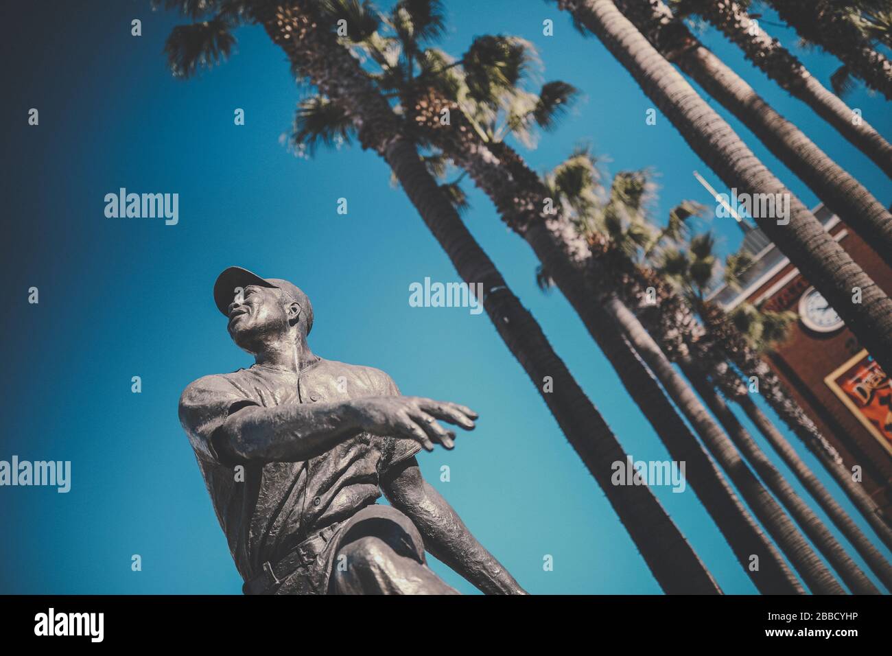 Statua di Willie Mays, Oracle Park Foto Stock