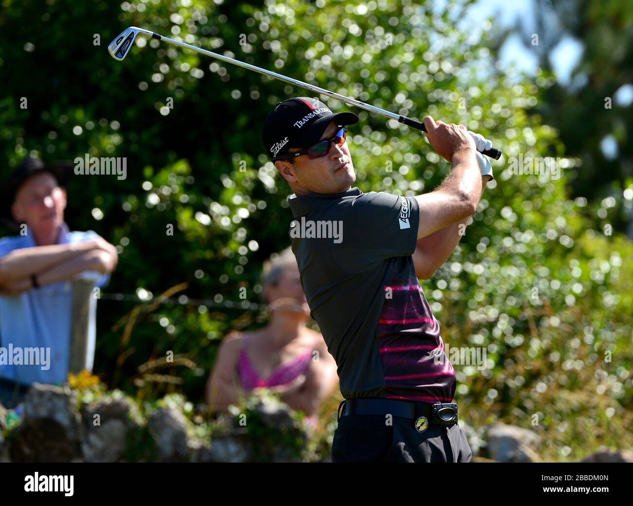 USA's Zach Johnson durante il secondo giorno del 2013 Open Championship al Muirfield Golf Club, East Lothian Foto Stock