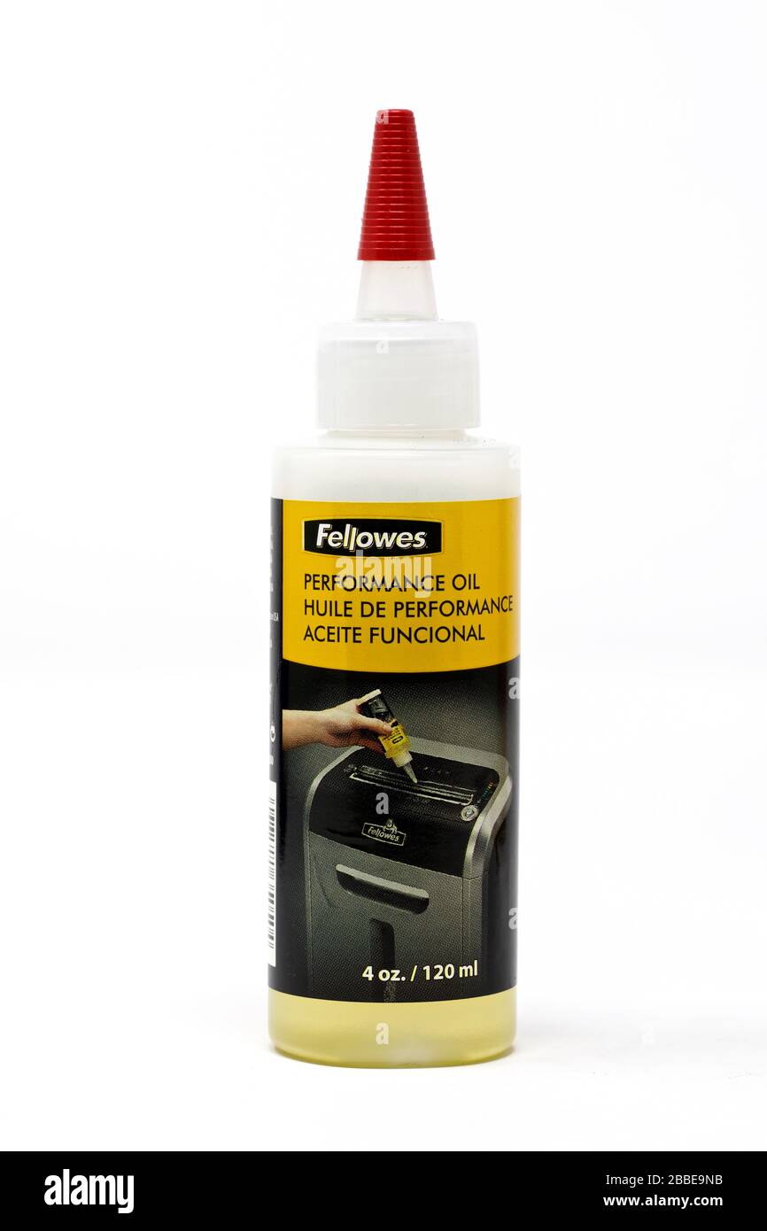 Olio Fellowes Shredder, 120ml Foto Stock