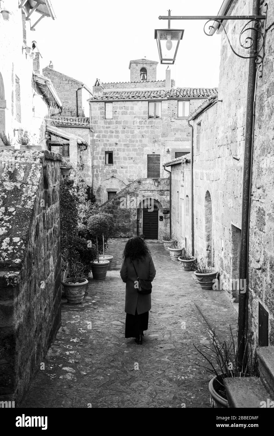 Civita di Bagnoregio (Viterbo, Lazio) - il famoso borgo antico sulla collina tra i tassi, nella regione Lazio, nel centro Italia Foto Stock