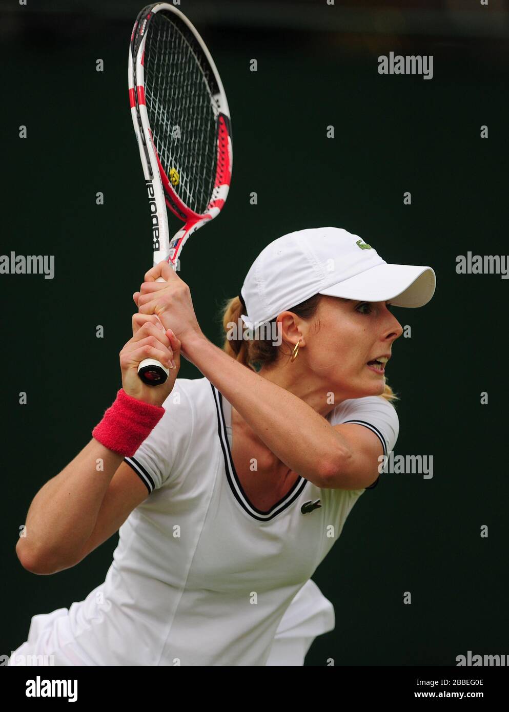 Alize Cornet francese in azione contro Flavia Pennetta italiana Foto Stock