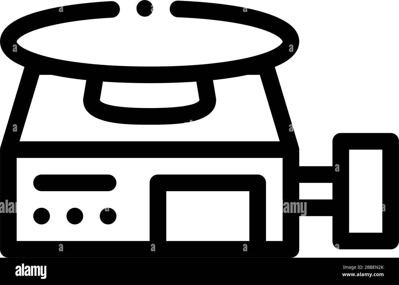 illustrazione del contorno del vettore dell'icona della ruota di potter Illustrazione Vettoriale
