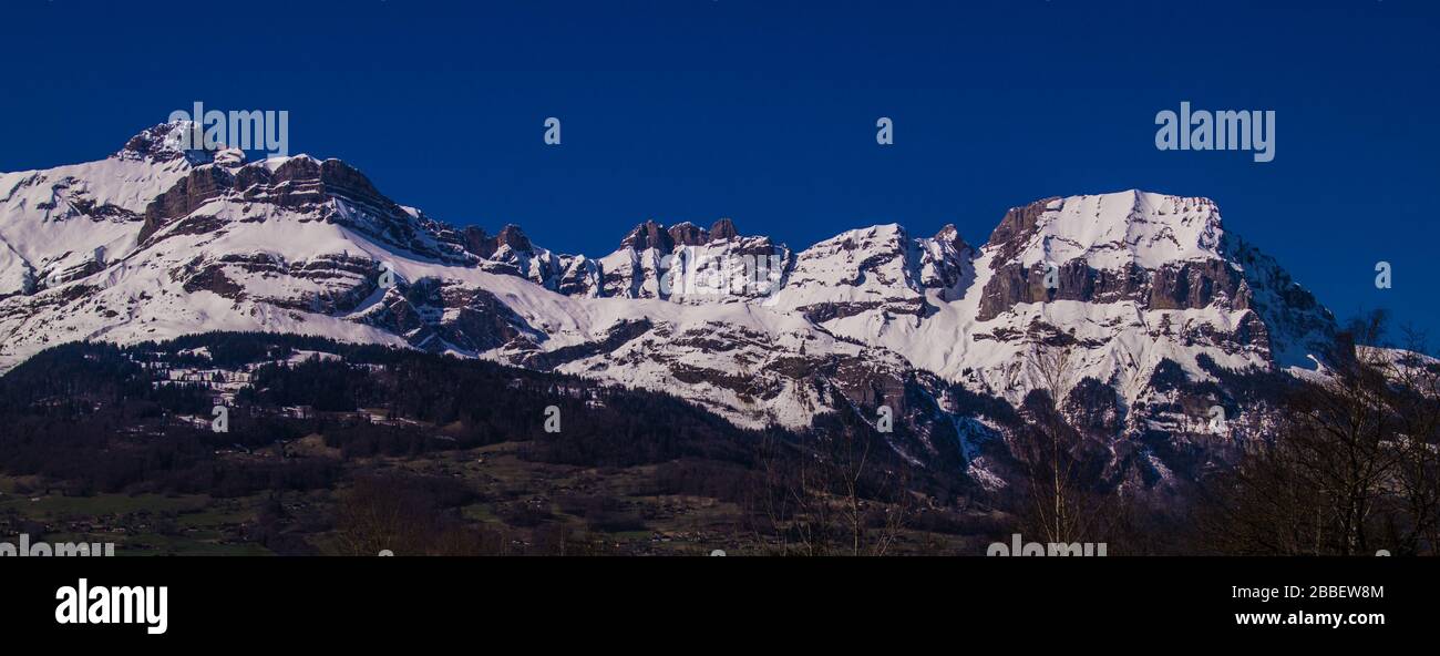 massiccio in aravis in alta savoia in francia Foto Stock