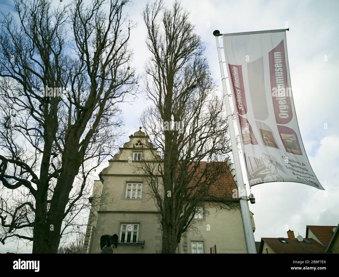 Museo dell'organo del Castello di Hanstein, Museo degli Strumenti musicali a Ostheim vor der Rhön, Distretto di Rhön-Grafeld, bassa Franconia, Baviera, Germania / Foto Stock