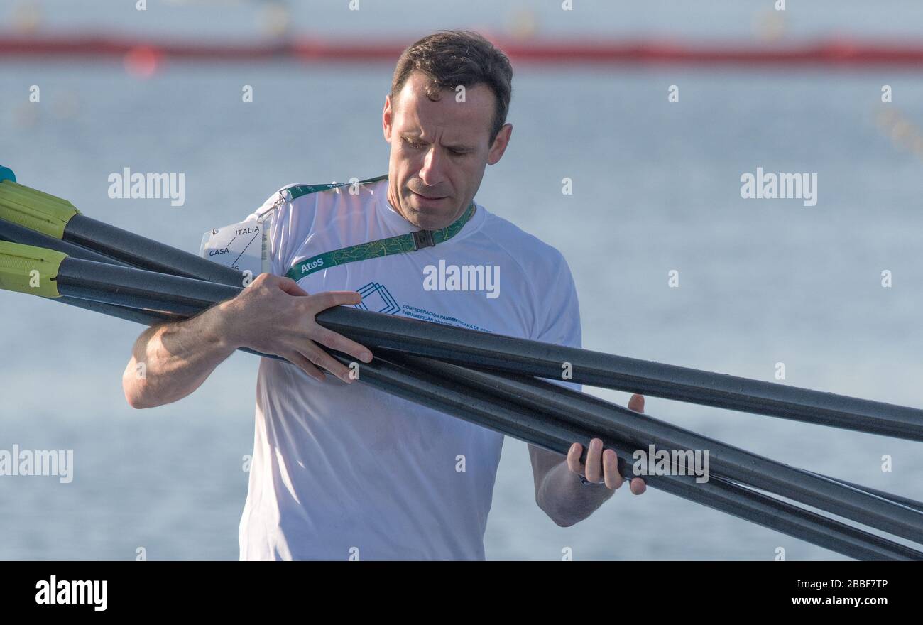 Rio de Janeiro. BRASILE FISA Presidente. Jean-Christophe ROLLAND. Regata olimpica di falciatura 2016. Lagoa Stadium, Copacabana, "Olympic Summer Games" Rodrigo de Freitas Lagoon, Lagoa. Ora locale 07:32:25 Sabato 13/08/2016 [credito obbligatorio; Peter SPURRIER/Intersport Images] Foto Stock