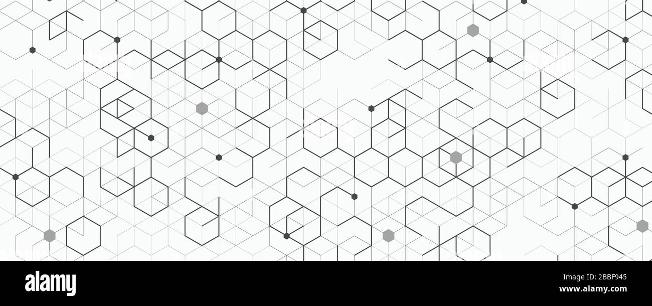 Presentazione astratta di sfondo grafico della tecnologia della catena di blocchi. Da utilizzare per annuncio, poster, progettazione di modelli, copertina, annuale, report. Illustrazione vect Illustrazione Vettoriale