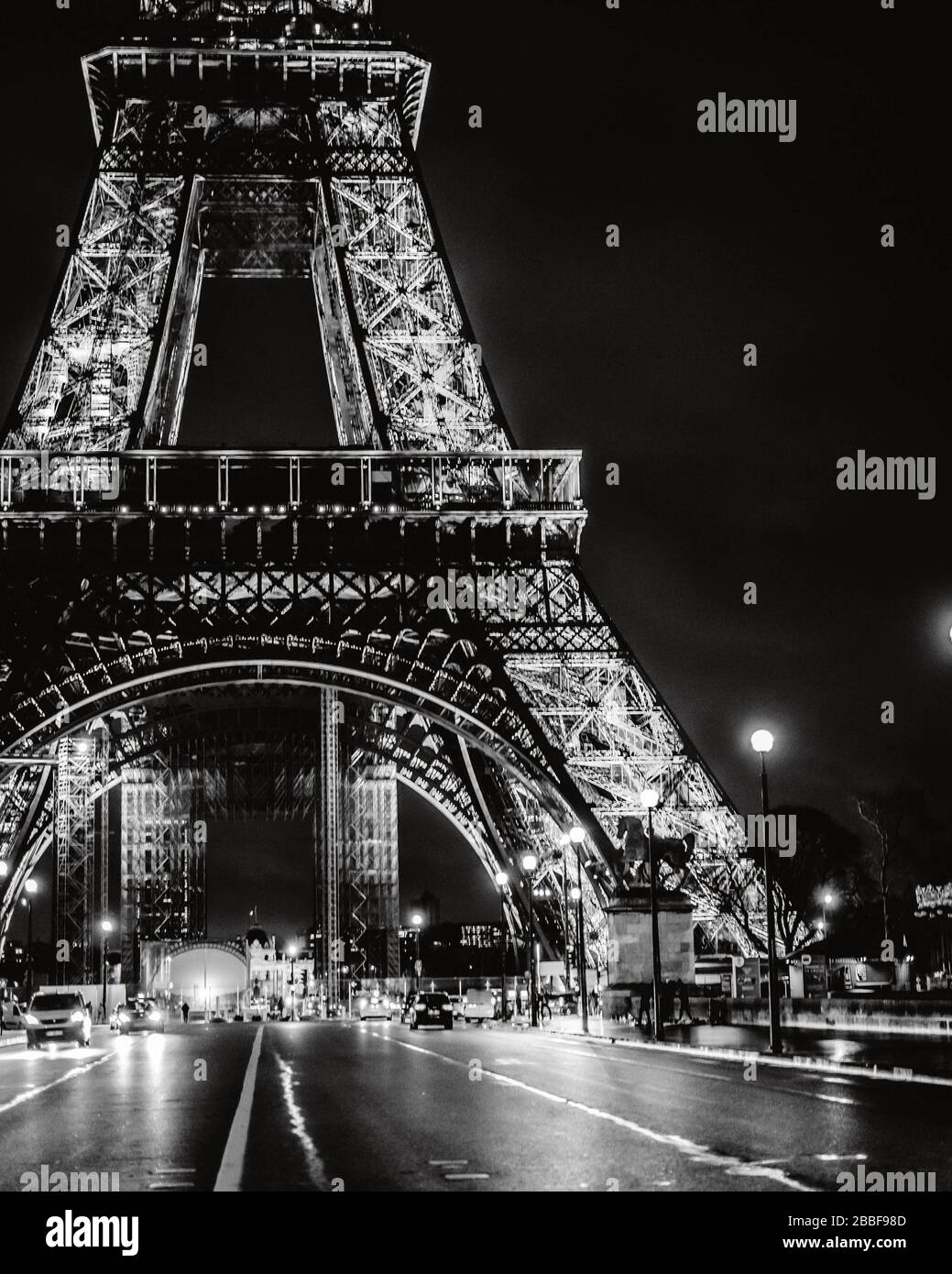 Torre Eiffel B/N 3 Foto Stock