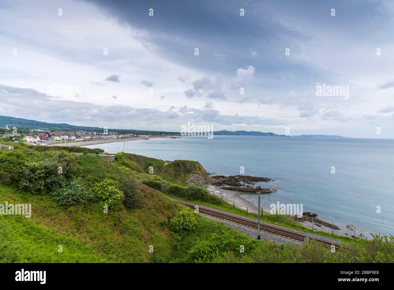 Vista di Bray Head nella contea di Wicklow Irlanda Foto Stock