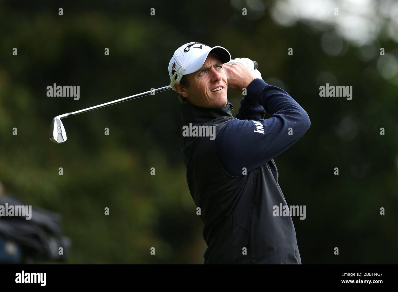 Nicolas Colsaerts in Belgio durante il secondo giorno del campionato PGA BMW 2013, al Wentworth Golf Club. Foto Stock