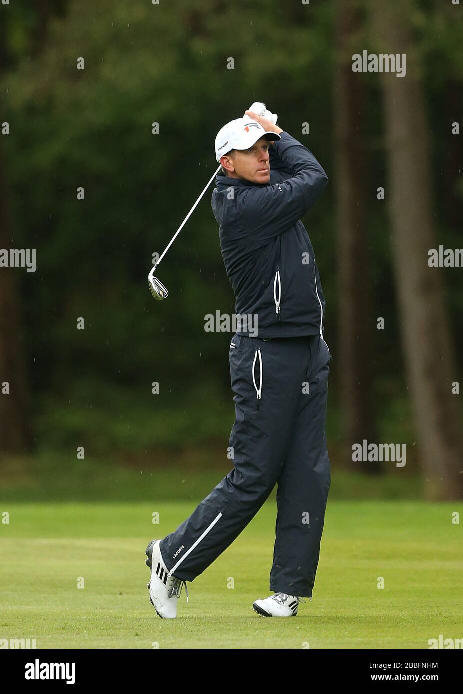 Il francese Christian Cevaer durante il secondo giorno del campionato PGA BMW 2013, al Wentworth Golf Club. Foto Stock