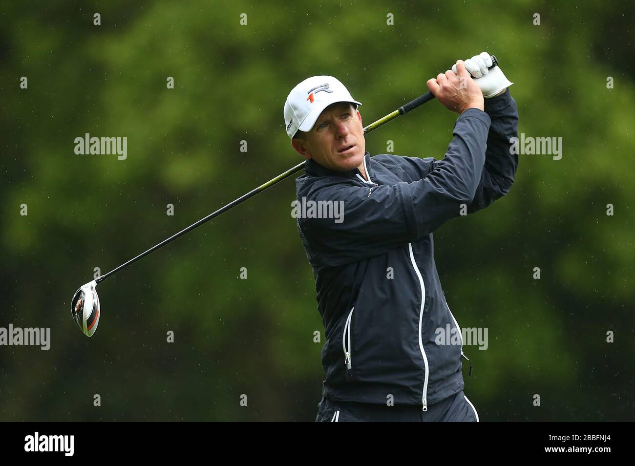 Il francese Christian Cevaer durante il secondo giorno del campionato PGA BMW 2013, al Wentworth Golf Club. Foto Stock
