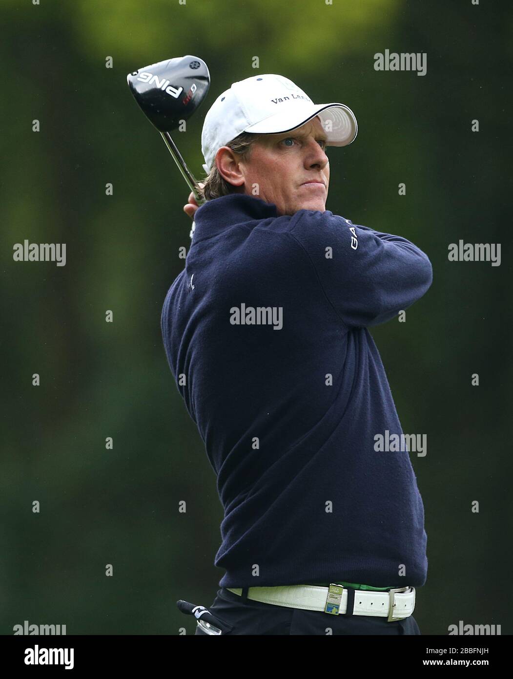 Holland's Maarten Lafeber durante il secondo giorno del campionato PGA BMW 2013, al Wentworth Golf Club. Foto Stock