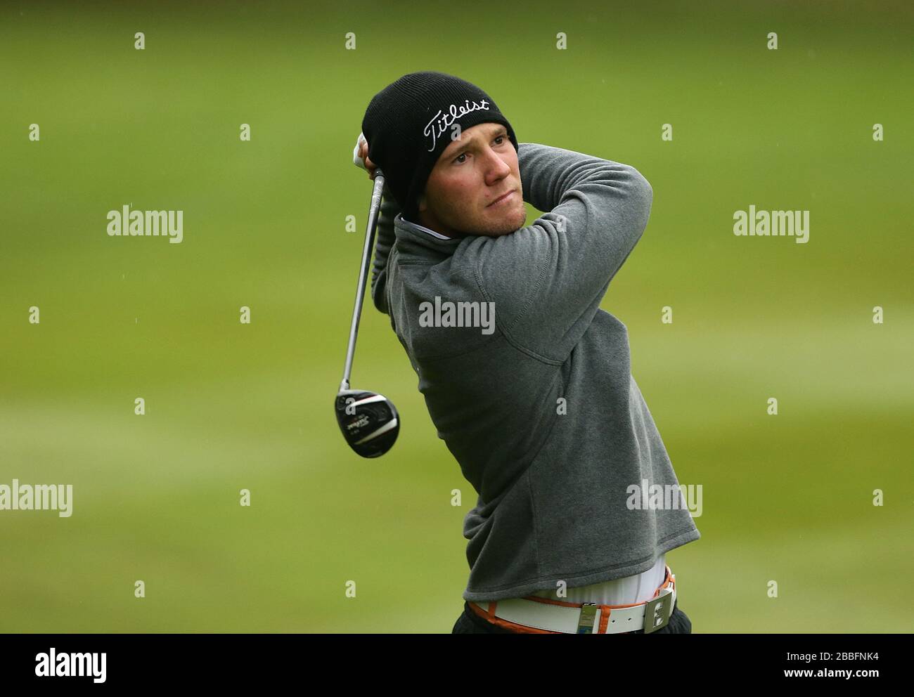 Maximilian Kieffer in Germania durante il secondo giorno del campionato PGA BMW 2013, al Wentworth Golf Club. Foto Stock