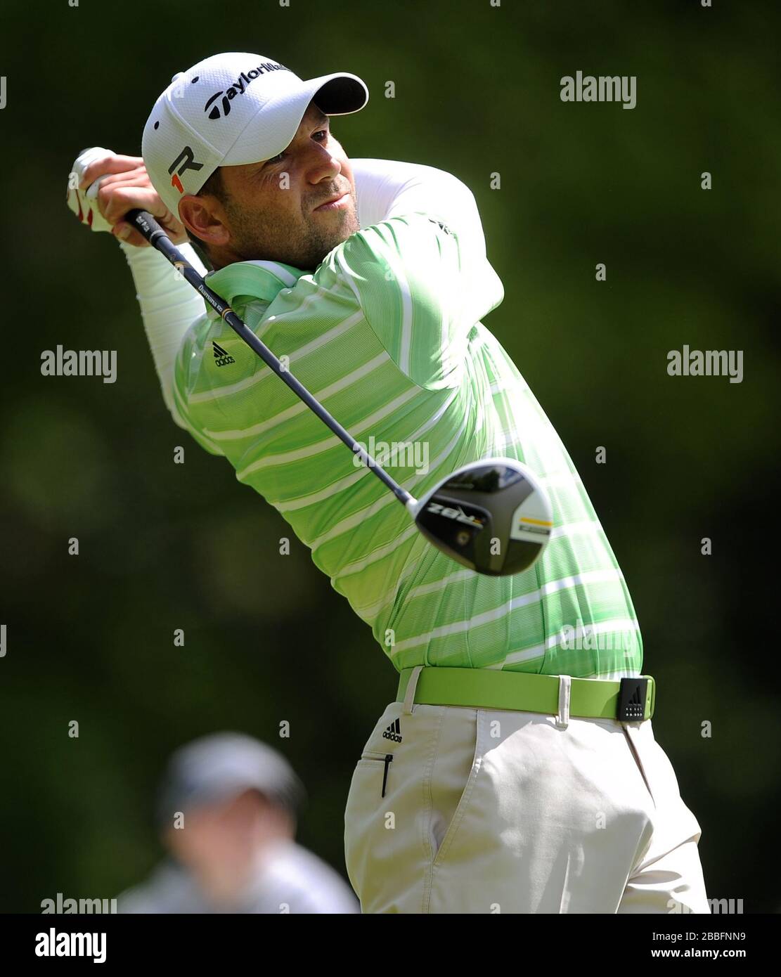 Sergio Garcia durante il terzo giorno del campionato PGA BMW 2013, al Wentworth Golf Club. Foto Stock
