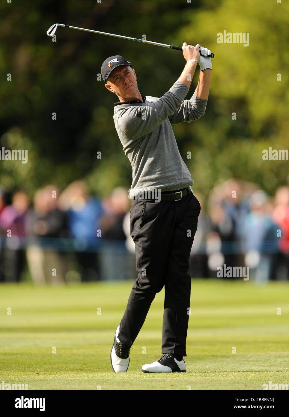 Mark Foster durante il terzo giorno del campionato PGA BMW 2013, al Wentworth Golf Club. Foto Stock