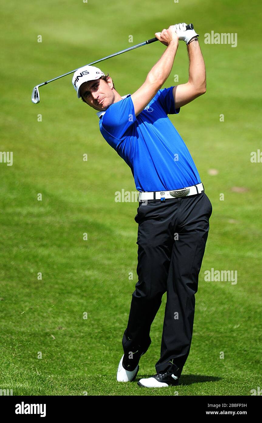 Alejandro Canizares in Spagna il quarto giorno del campionato PGA BMW al Wentworth Club, Surrey. Foto Stock