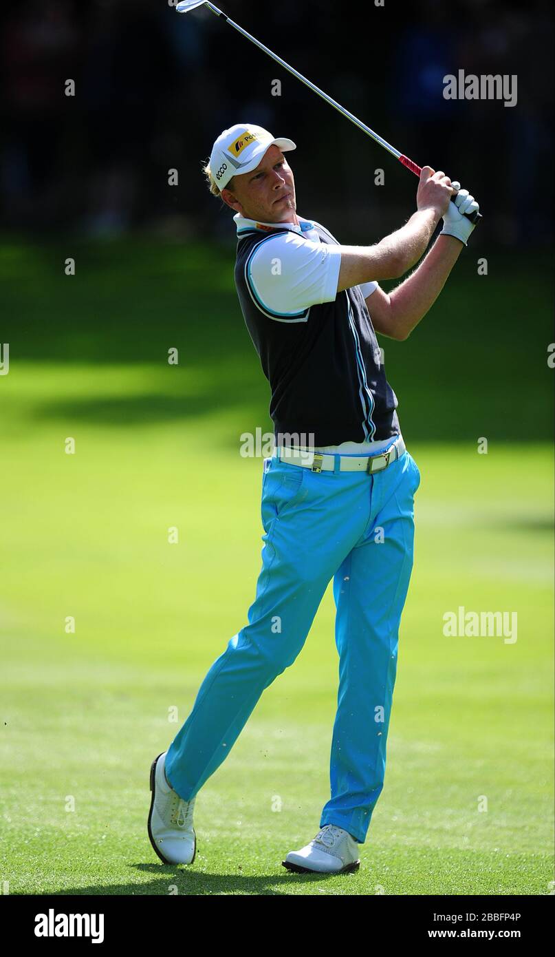Marcel Siem Reap in Germania durante il quarto giorno del campionato PGA BMW 2013, al Wentworth Golf Club. Foto Stock