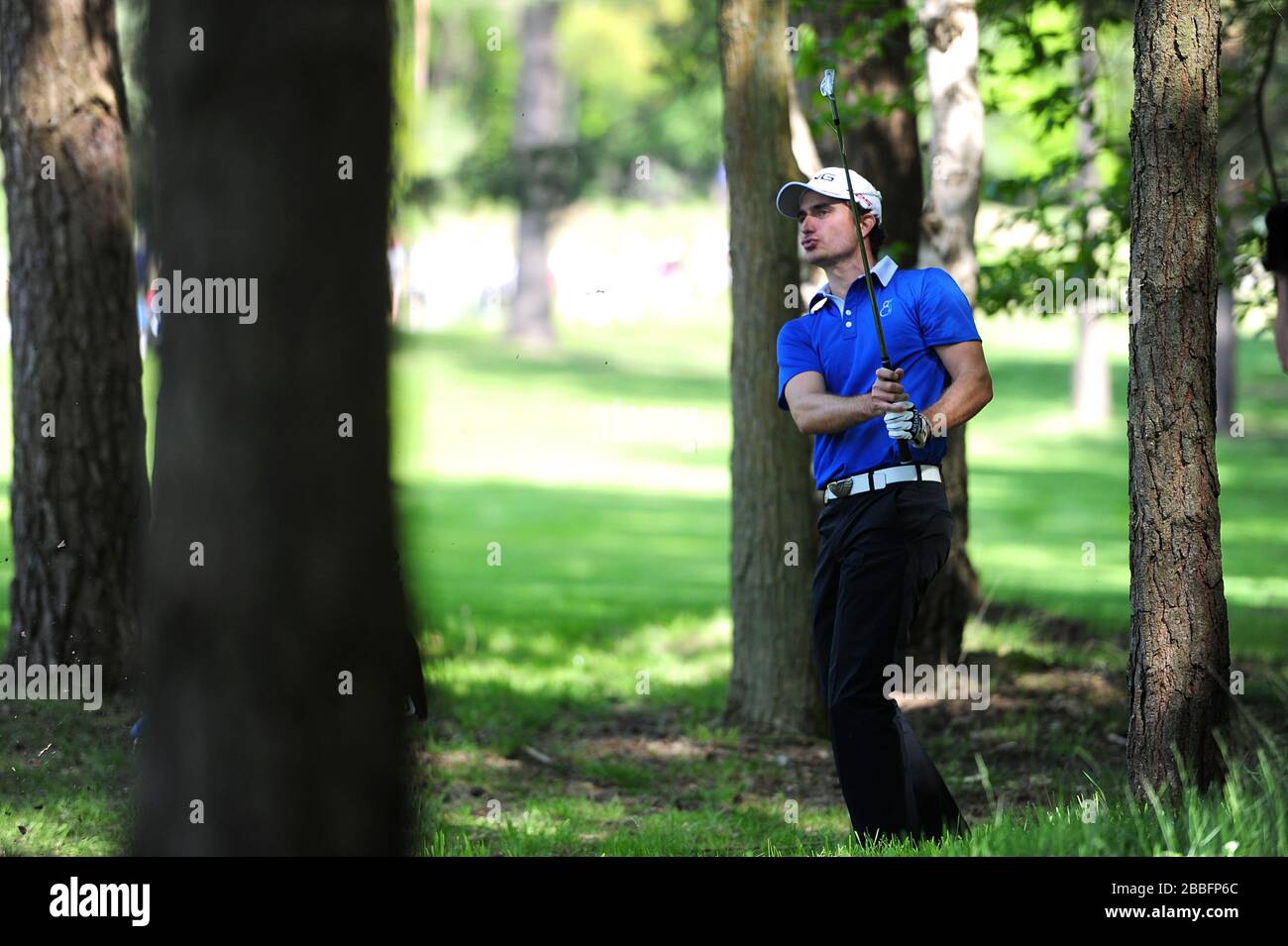 Alejandro Canizares in Spagna il quarto giorno del campionato PGA BMW al Wentworth Club, Surrey. Foto Stock