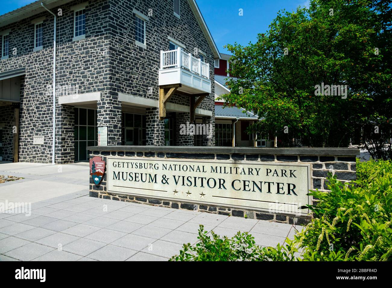 Gettysburg National Civil War Battlefield Military Park Pennsylvania PA museo e centro visitatori Foto Stock