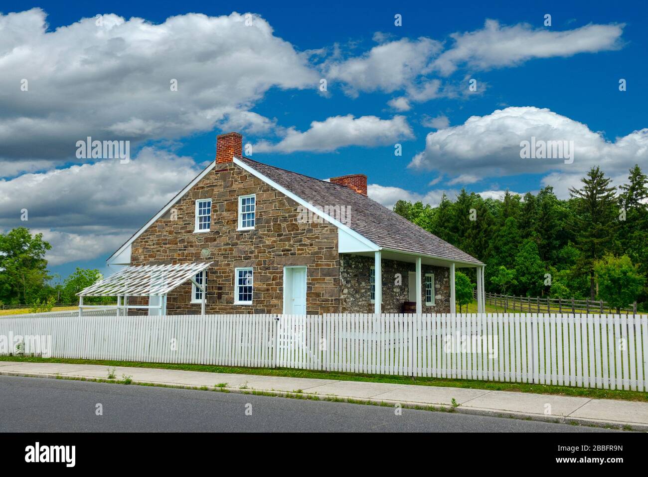 Thompson House a Gettysburg National Civil War Battlefield Military Park Pennsylvania PA Foto Stock