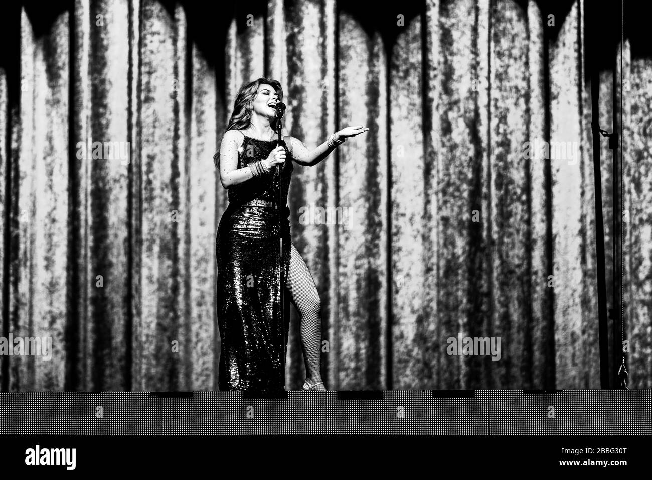 Copenaghen, Danimarca. 14th, ottobre 2018. La cantante e cantautrice canadese Shania Twain si esibisce in un concerto dal vivo alla Royal Arena di Copenhagen. (Photo credit: Gonzales Photo - Lasse Lagoni). Foto Stock