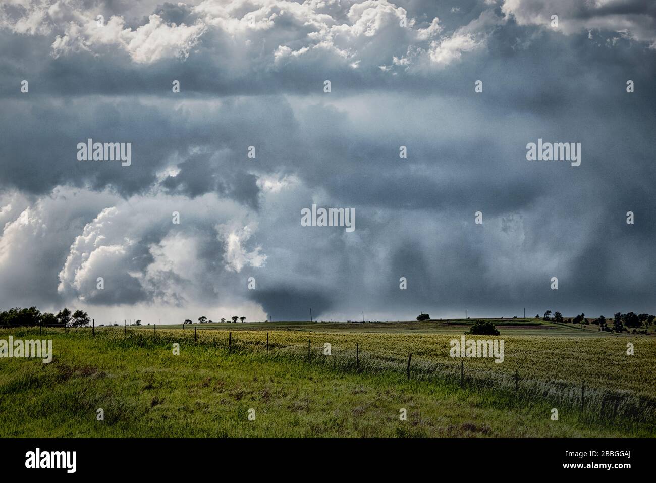 Grande zeppa tornado vicino a Hays Kansas Stati Uniti Foto stock