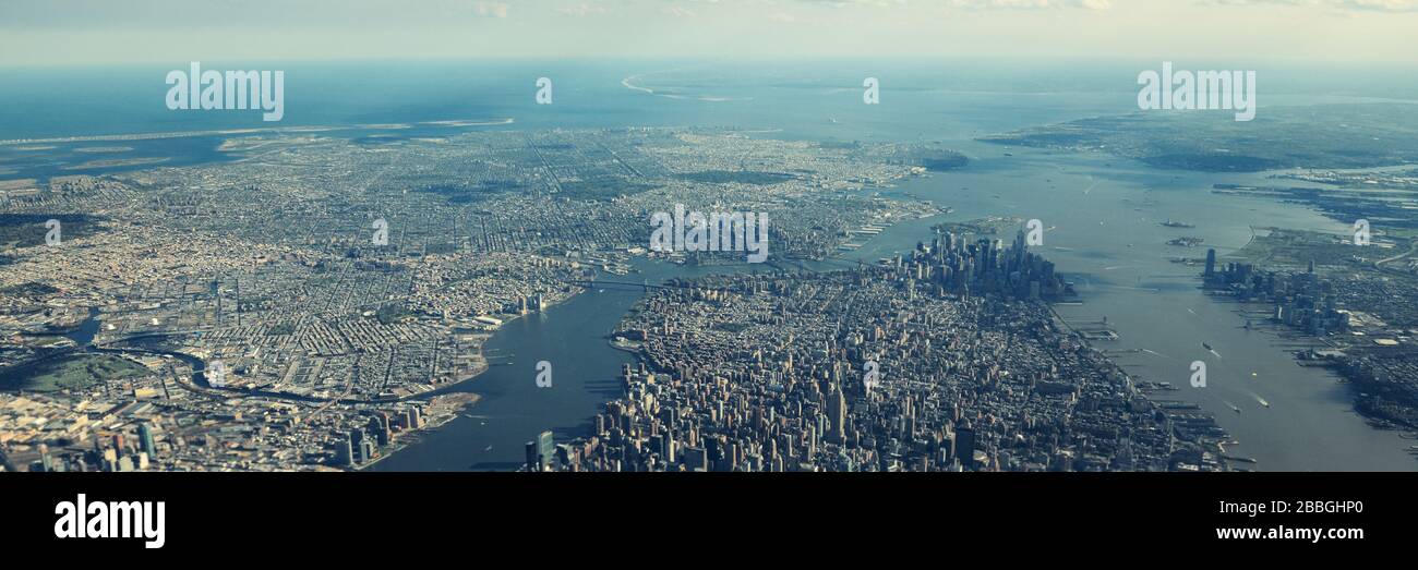 Vista aerea della città di New York panorama Foto Stock