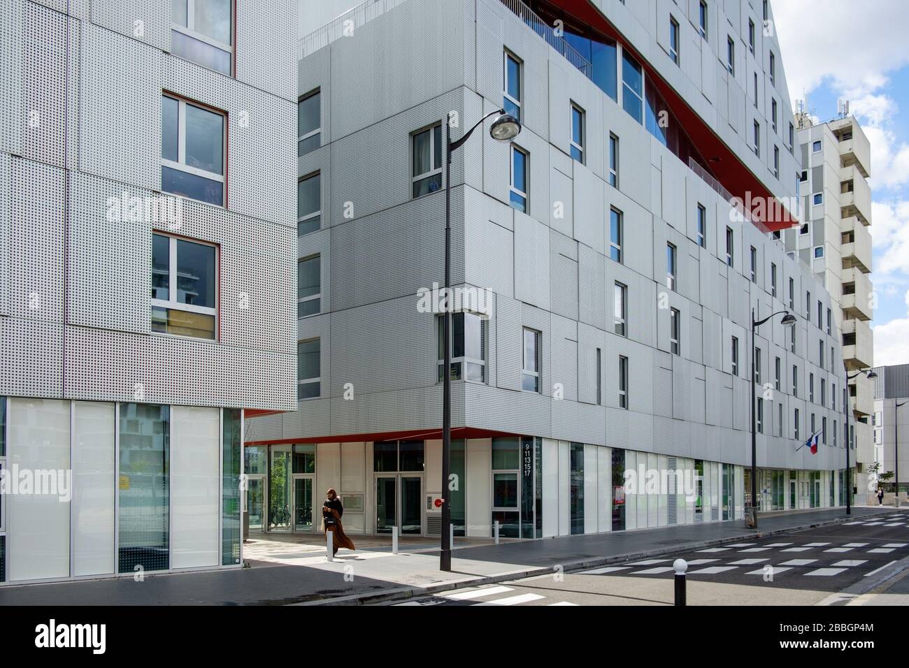 Residenza studentesca CROUS rue Louise Bourgeois Foto Stock