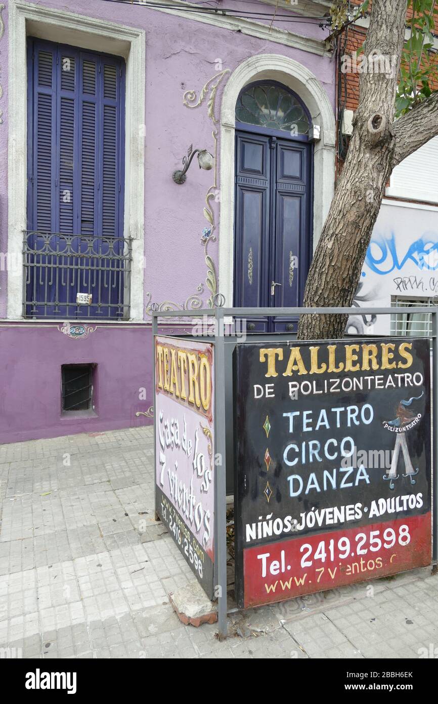 Teatro / Taller Montevideo Uruguay Foto Stock