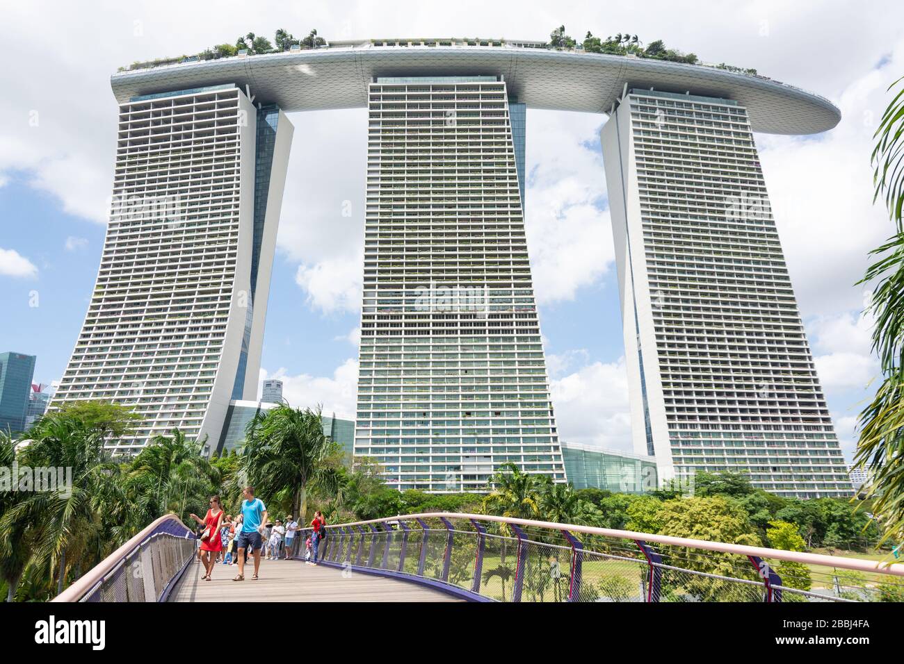 Marina Bay Sands Resort, Bayfront Avenue, Downtown Core, Singapore Island (Pulau Ujong), Singapore Foto Stock