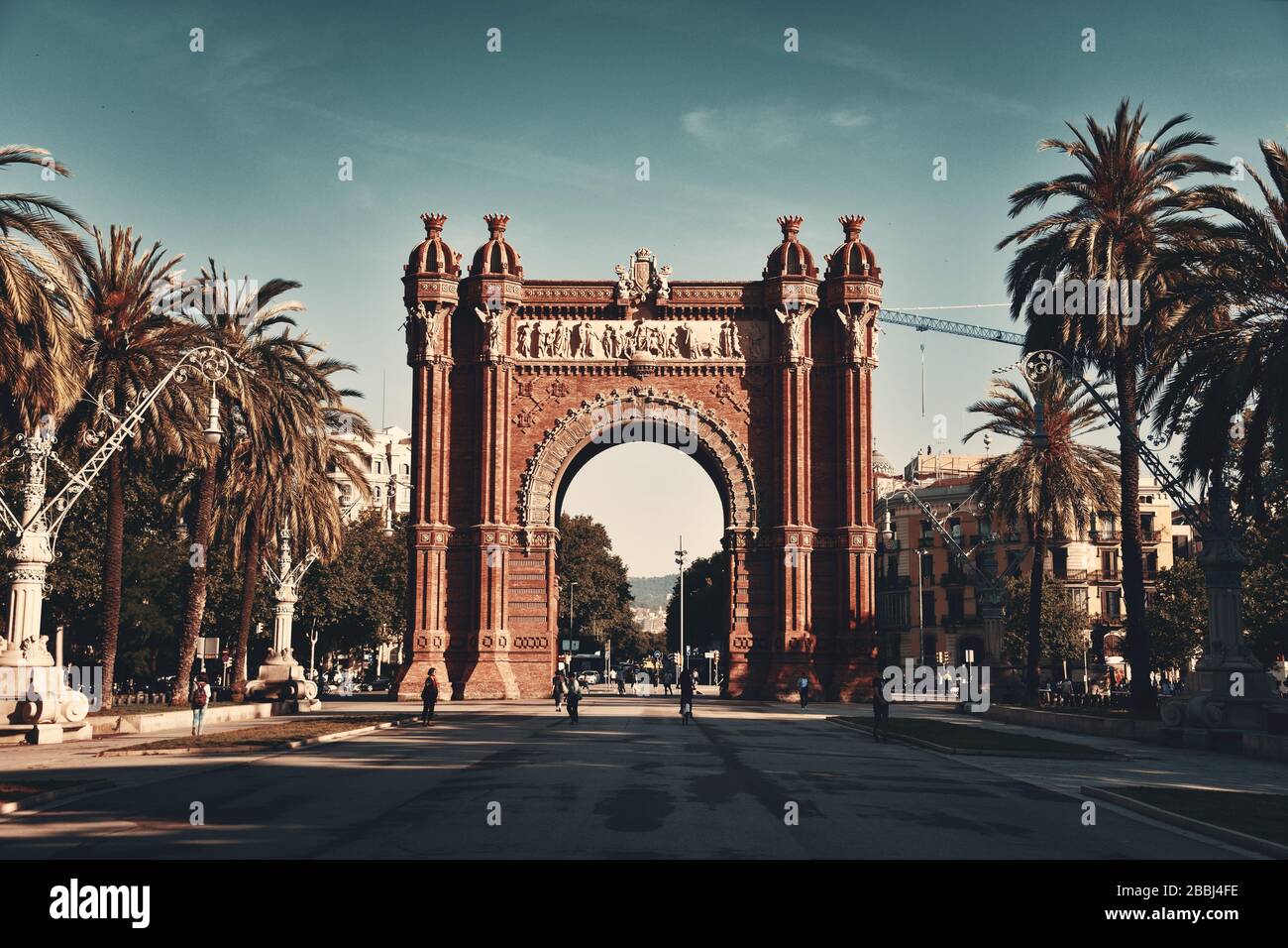 Arc de Triomf fu costruito dall'architetto Josep Vilaseca i Casanovas come la porta di accesso principale per il 1888 Barcellona Fiera Mondiale Foto Stock