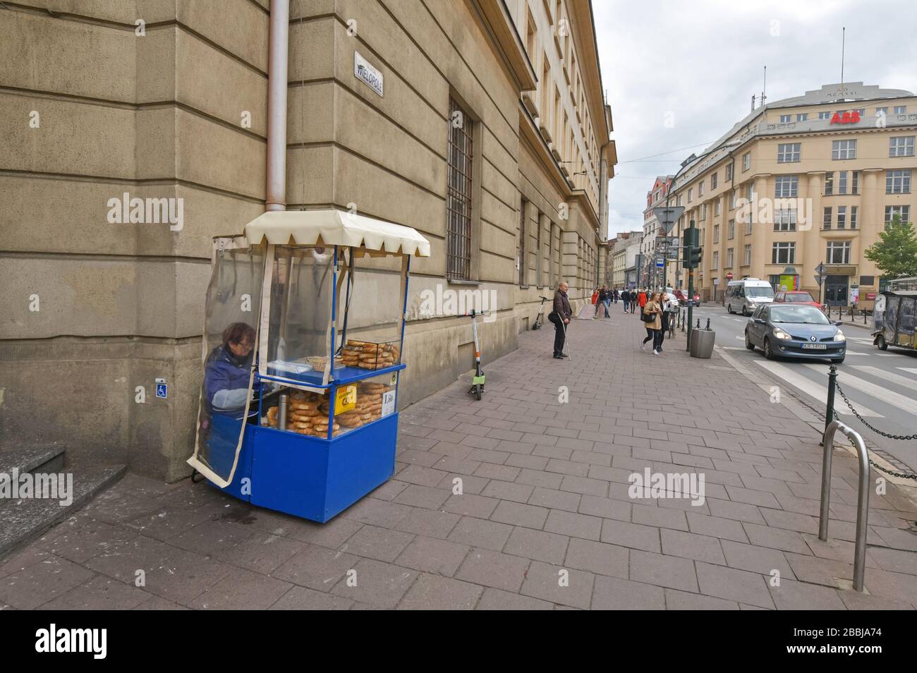 Una splendida vista sulla città di Kraków in Polonia Foto Stock