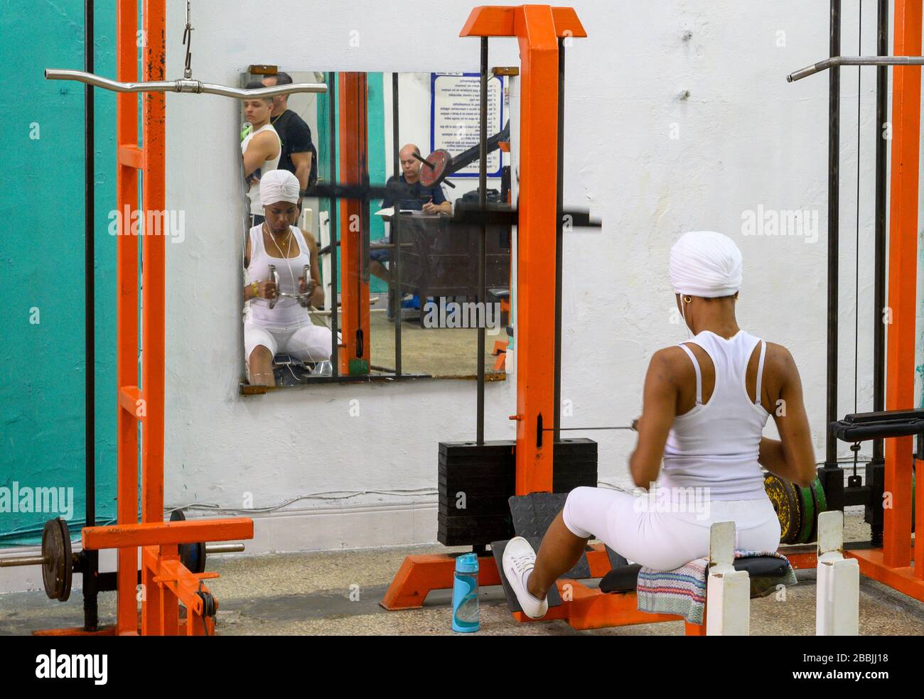 Palestra fitness, Havana, Cuba Foto Stock