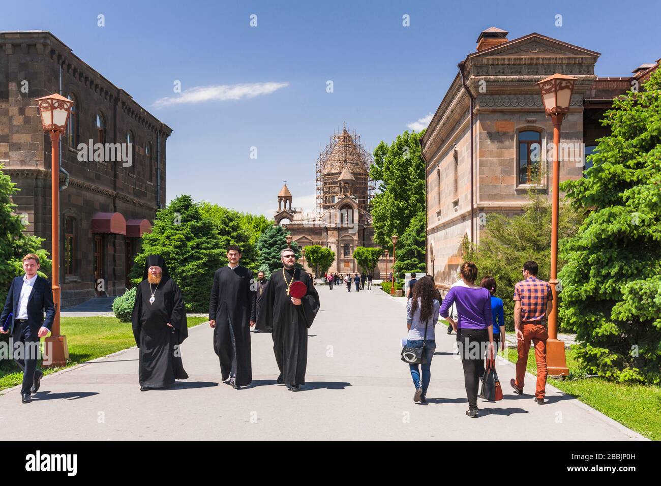 Sede madre di Sant'Etchmiadzin, Cattedrale del complesso di Echmiadzin, chiesa ortodossa armena, Echmiadzin, Vagharshapat, Yerevan, Armenia, Caucaso, Asia Foto Stock