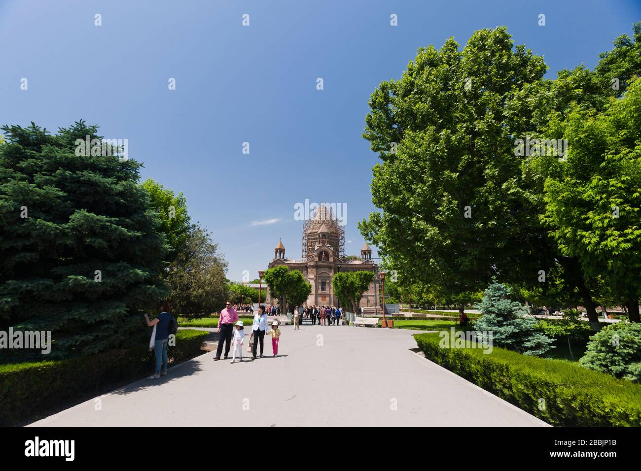 Sede madre di Sant'Etchmiadzin, Cattedrale del complesso di Echmiadzin, chiesa ortodossa armena, Echmiadzin, Vagharshapat, Yerevan, Armenia, Caucaso, Asia Foto Stock