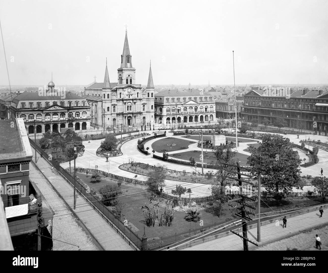 Jackson Square, New Orleans, Louisiana, USA, Detroit Publishing Company, 1903 Foto Stock