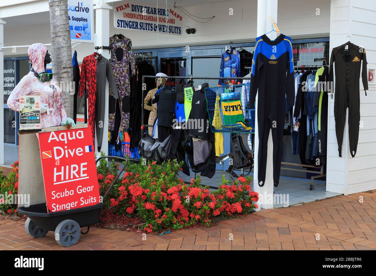 Dive Shop, Abell Point Marina, Airlie Beach, Queensland, Australia Foto Stock