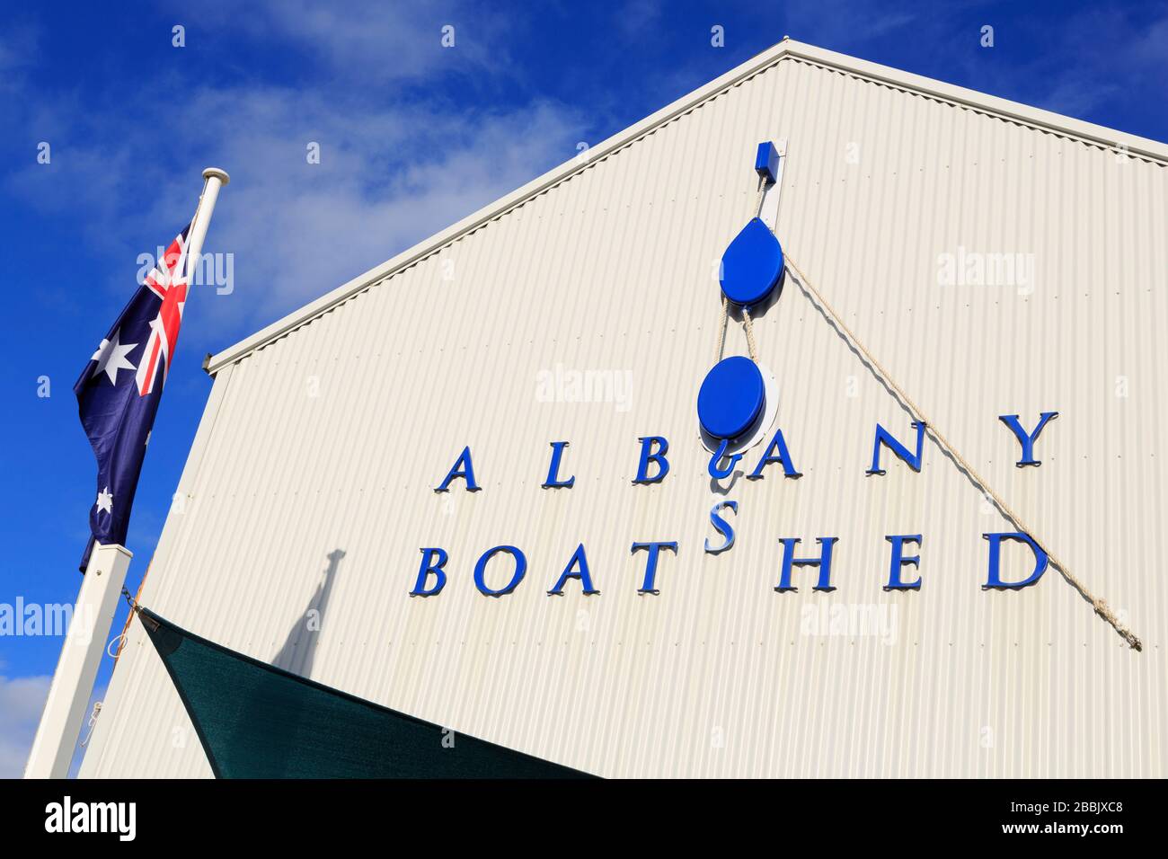 Barca capannone, Albany, Australia occidentale Foto Stock