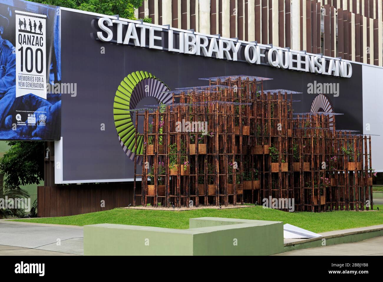 Biblioteca di Stato, South Bank District, Brisbane, Queensland, Australia Foto Stock