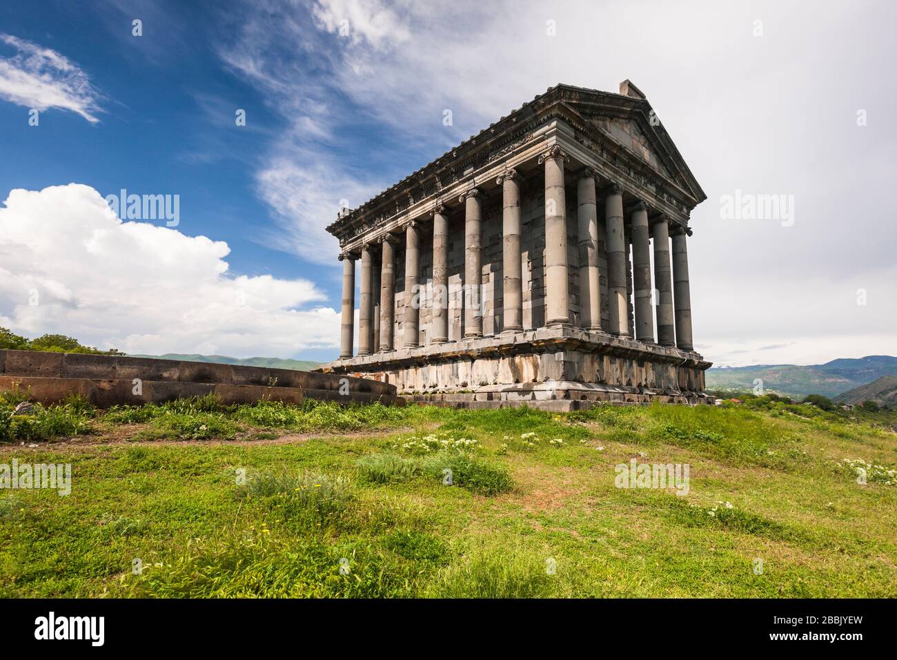 Il Tempio di Garni, il Tempio di Garni, è precristiano, il dio del Sole Armeno, il tempio di Mihr, la provincia di Kotayk, Armenia, Caucaso, Asia Foto Stock