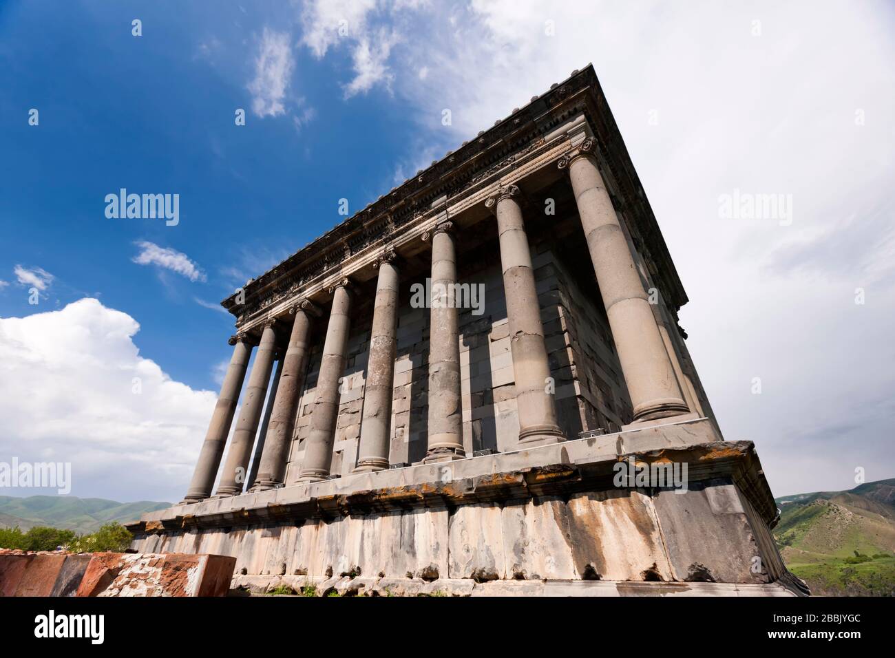 Il Tempio di Garni, il Tempio di Garni, è precristiano, il dio del Sole Armeno, il tempio di Mihr, la provincia di Kotayk, Armenia, Caucaso, Asia Foto Stock