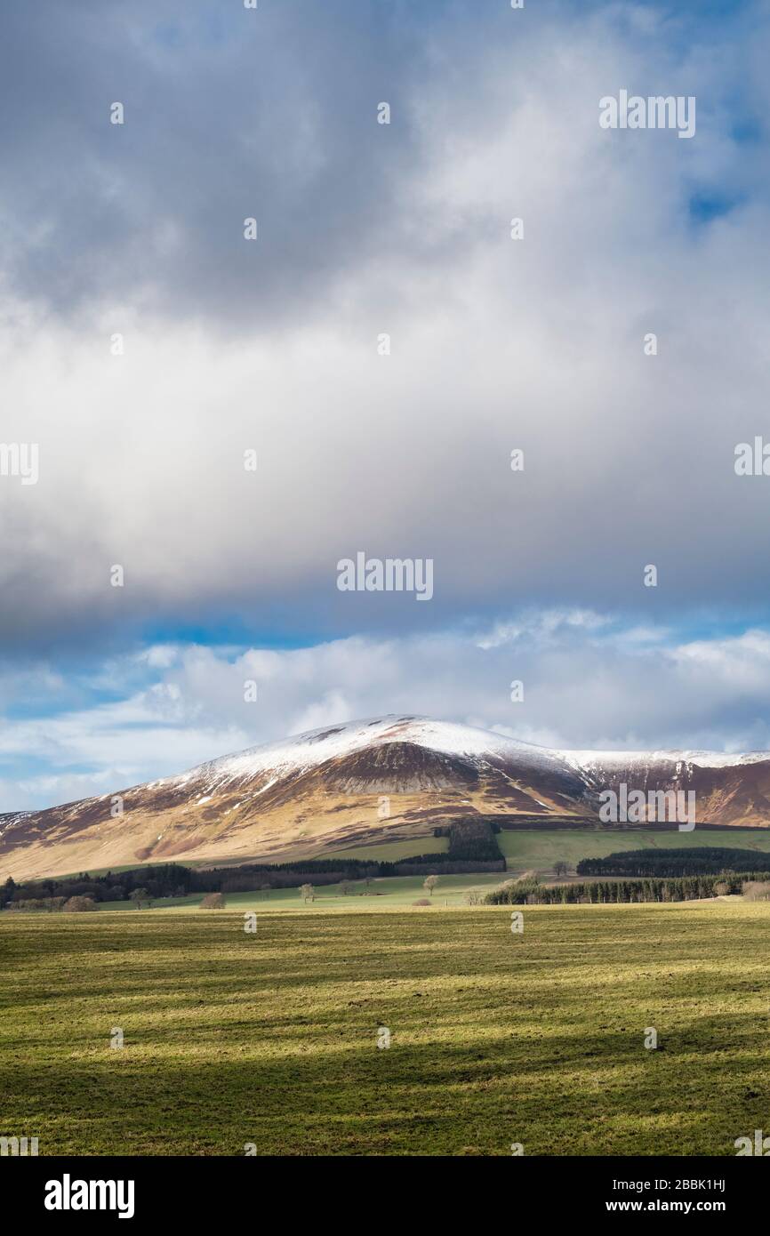 Tinto Hill in inverno. South Lanarkshire, Scottish Borders, Scozia. Foto Stock