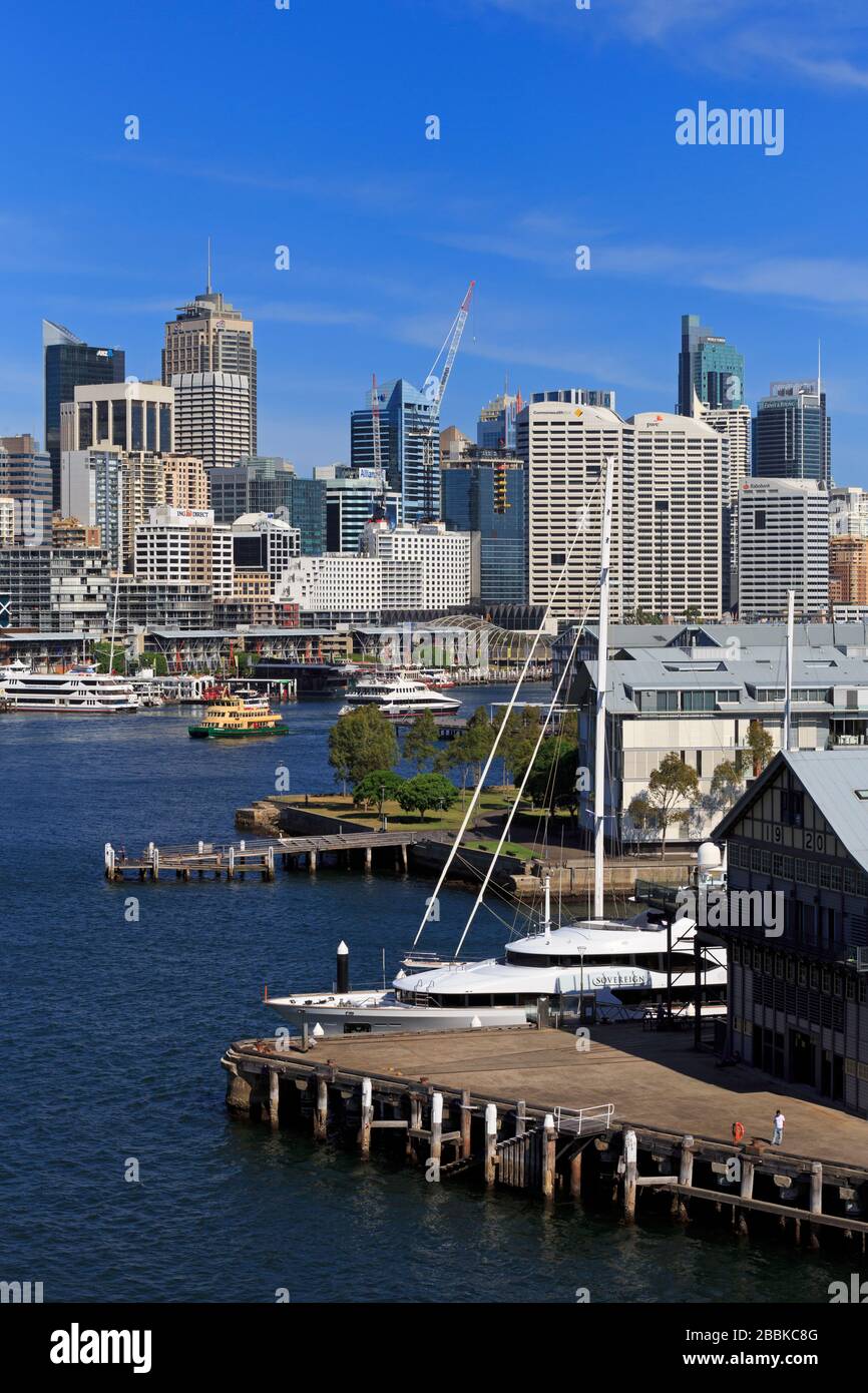 Punto Prymont Marina, Sydney, Nuovo Galles del Sud, Australia Foto Stock