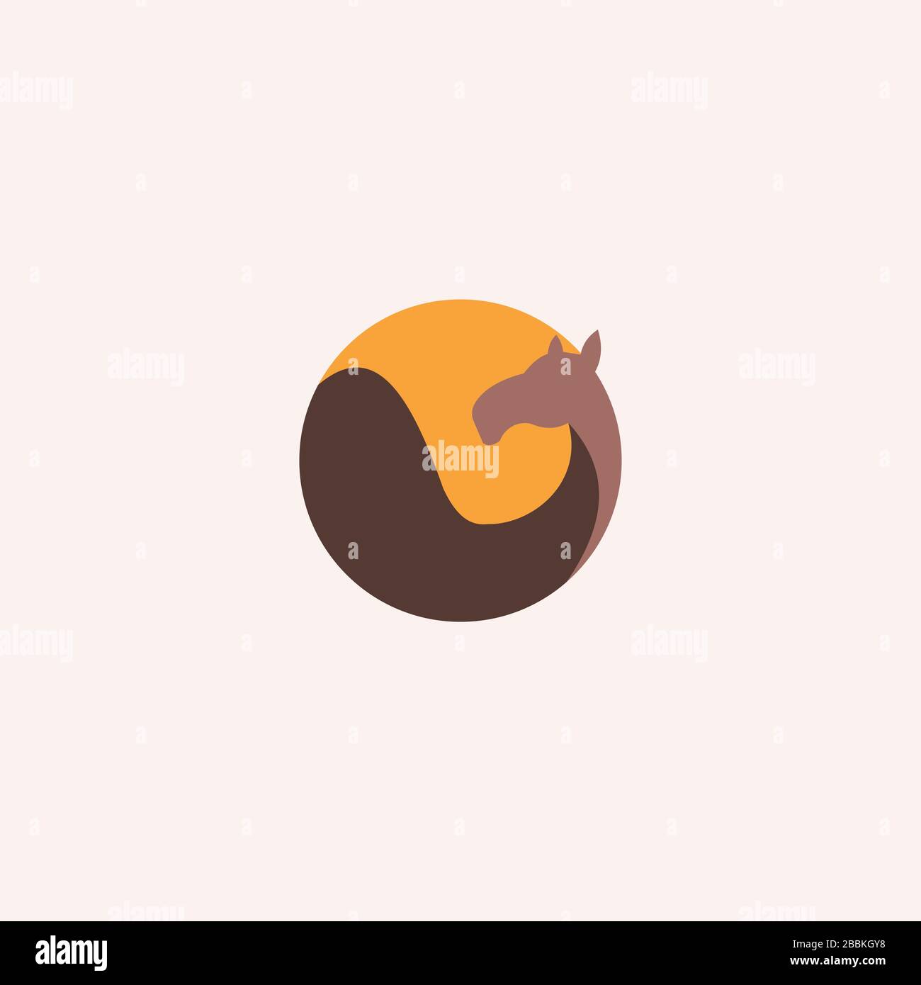 Modello di disegno con logo Animal Camel Illustrazione Vettoriale