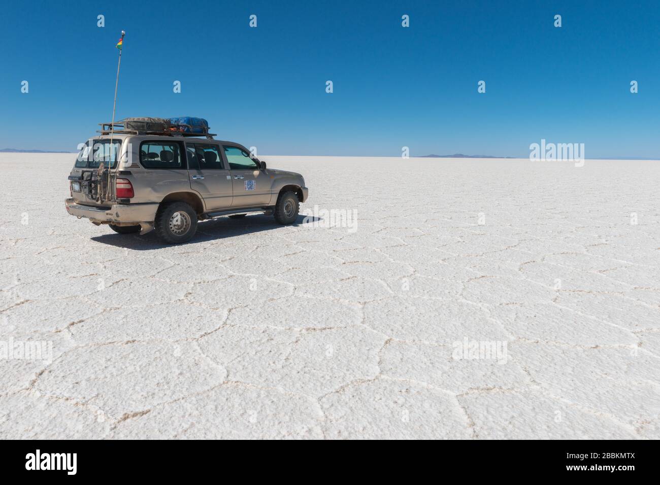 Formazioni esagonali, Salar de Uyuni, Uyuni, Dipartimento di Potosi, Bolivia Foto Stock