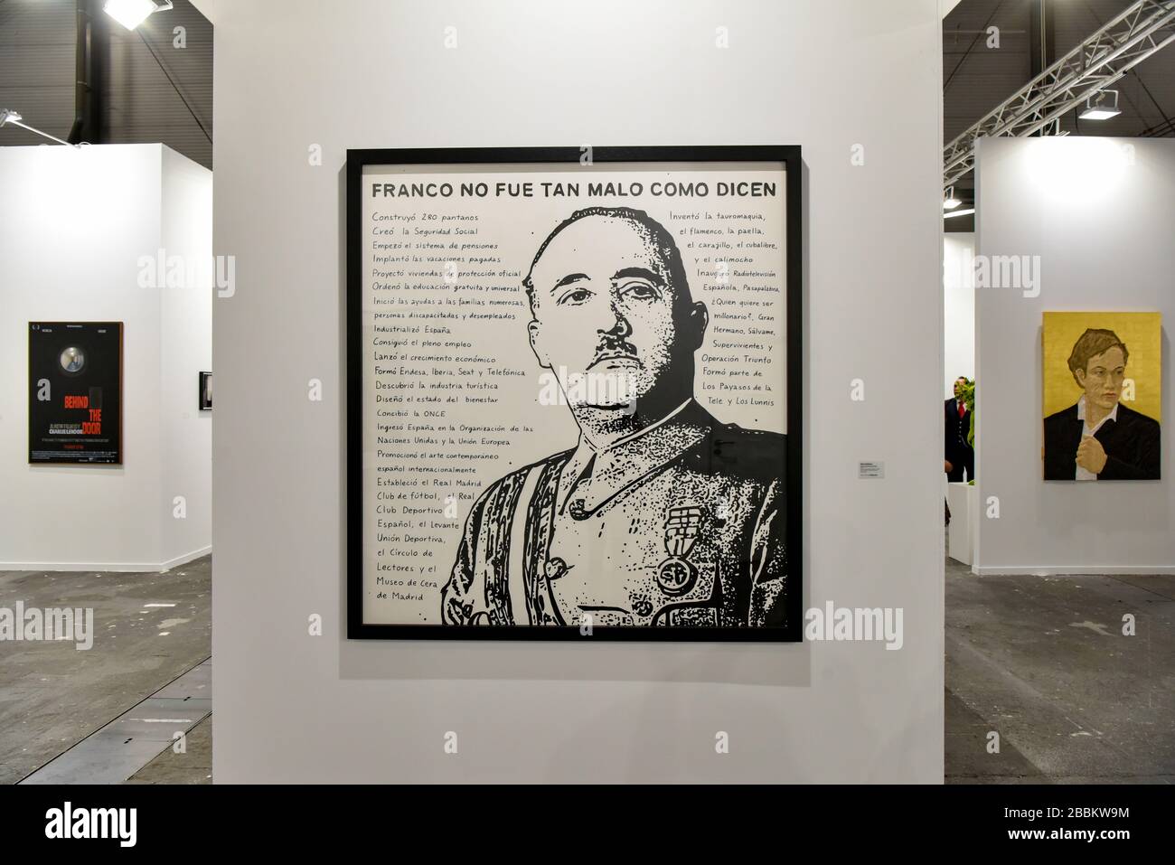 La pittura Franco di Riiko Sakkinen ad ARCO 2020, Madrid. Foto Stock